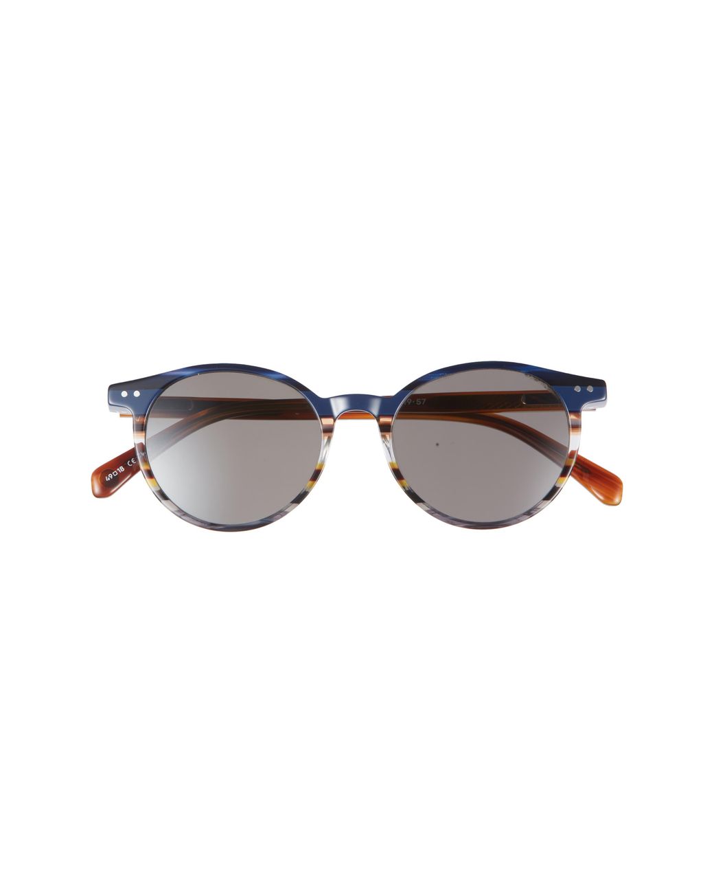 Eyebobs Brown Case Closed 48Mm Polarized Round Sunglasses
