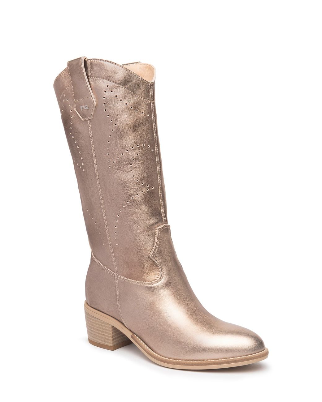 Nero Giardini Brown Texan Pointed Toe Western Boot