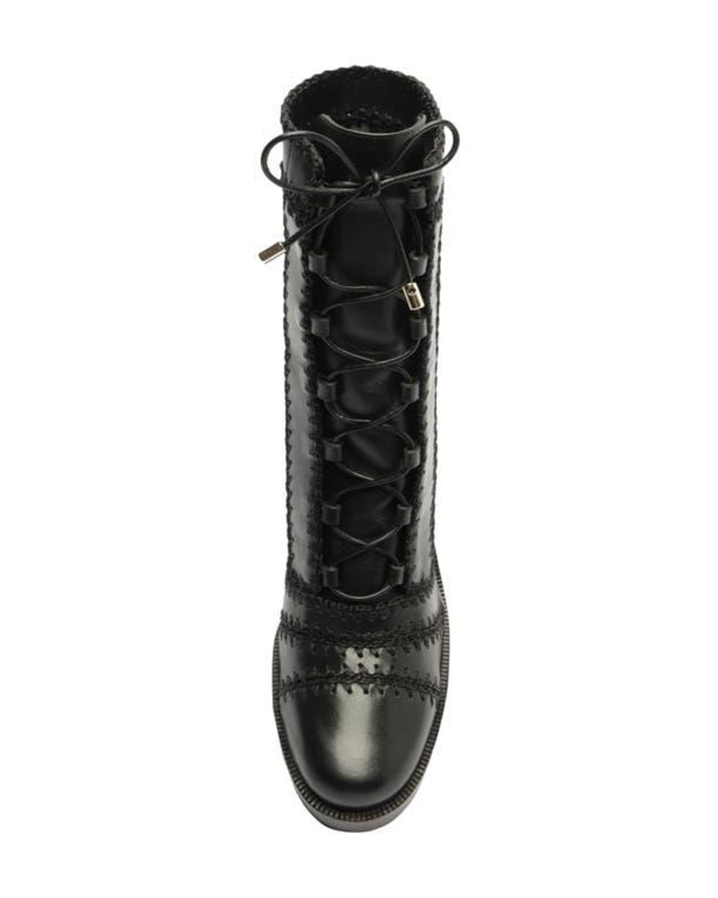 Alexandre Birman Regina Block Heel Combat Boot in Black Lyst