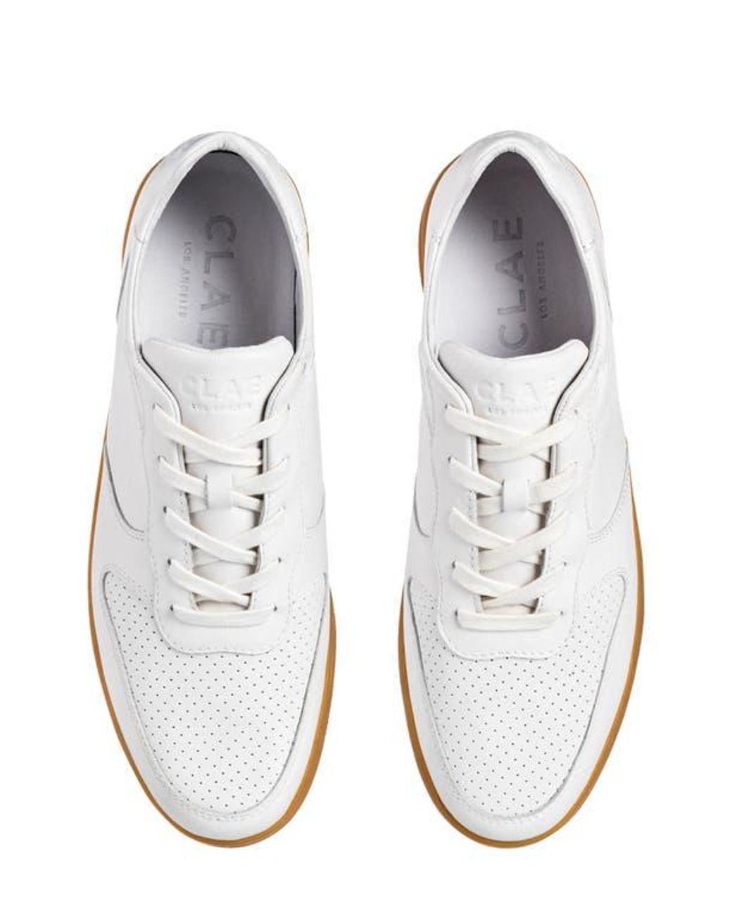 CLAE White Malone Leather Sneaker for men