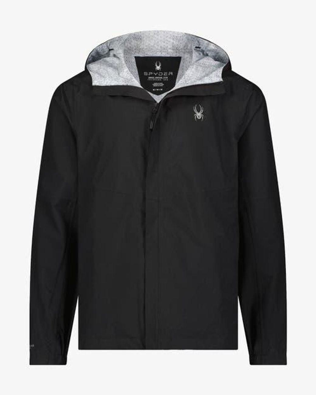 Spyder Black Cloudy Day Rain Jacket for men