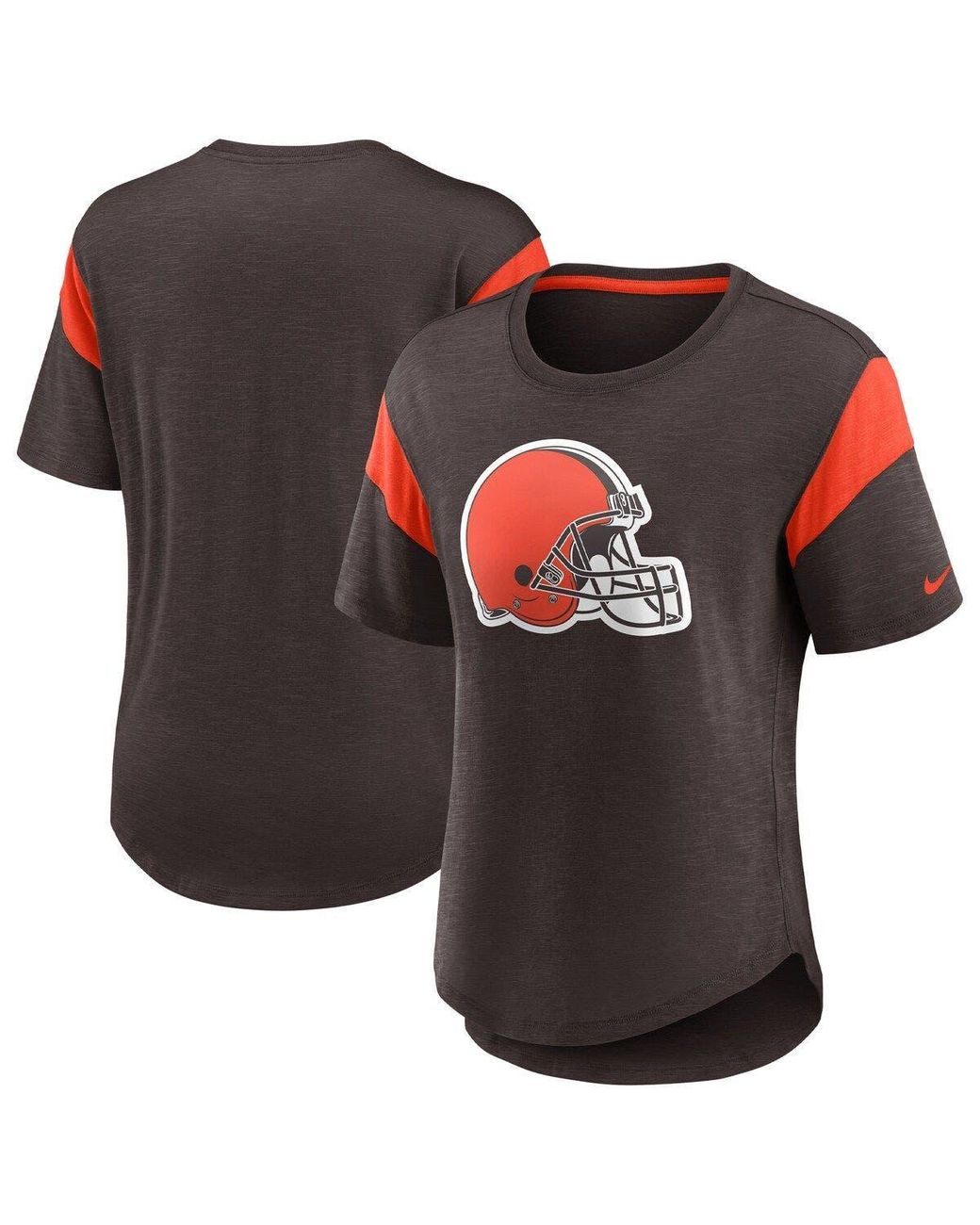 Nike Women's Dri-Fit Crucial Catch (NFL Cleveland Browns) T-Shirt in Black, Size: Medium | NS5400AZU8-8UQ