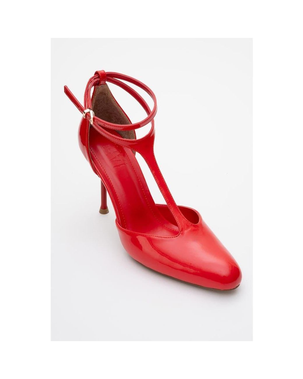 Prologue Shoes Red Jon T Strap Pump