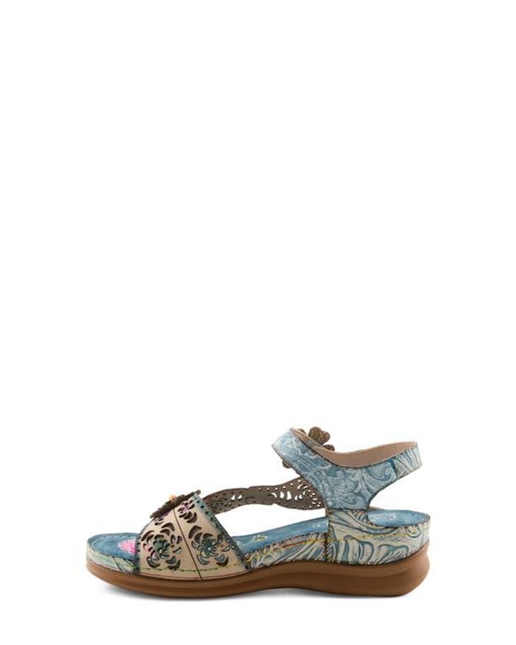 Spring Step Multicolor Script Sandal