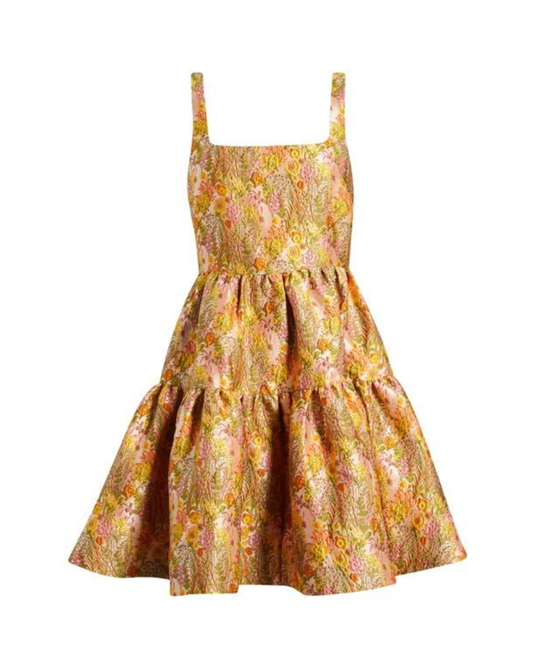 Chelsea28 Garden Brocade Fit & Flare Minidress in Natural | Lyst