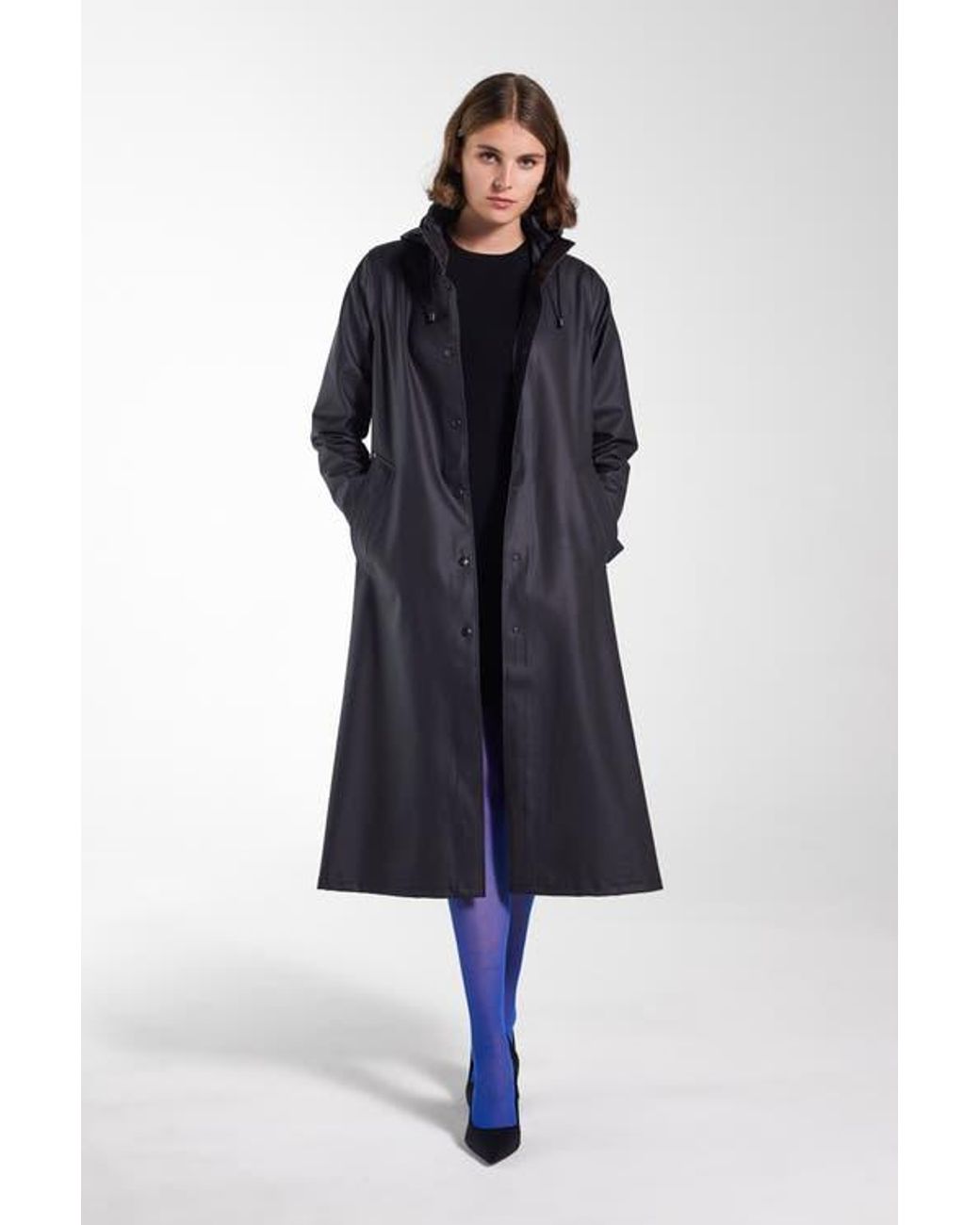 Stutterheim Blue Mosebacke Long Raincoat