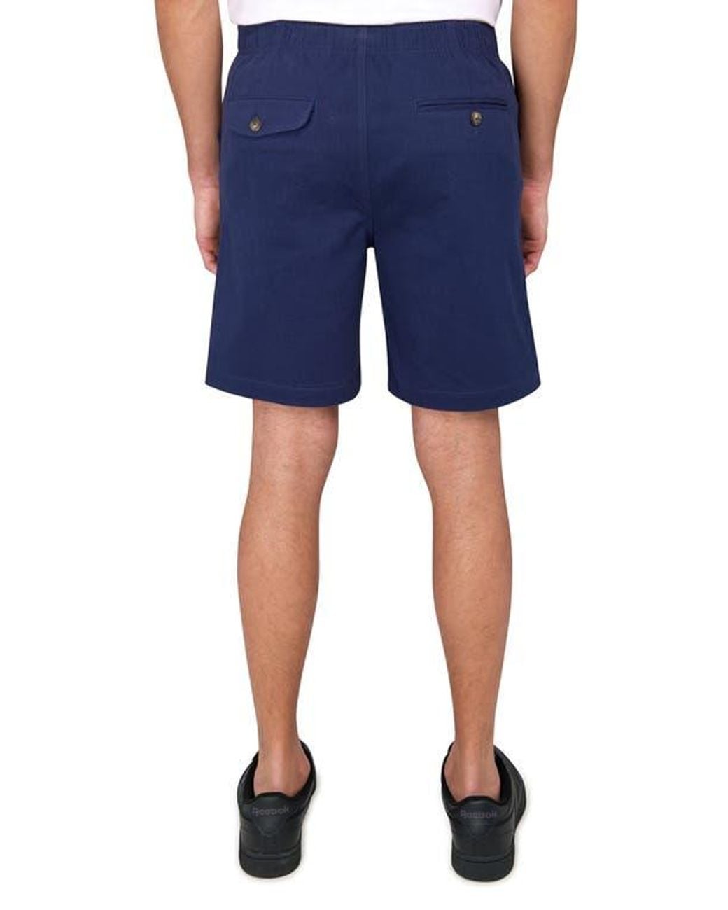 Con.struct Blue Slim Fit Solid Drawstring Shorts for men