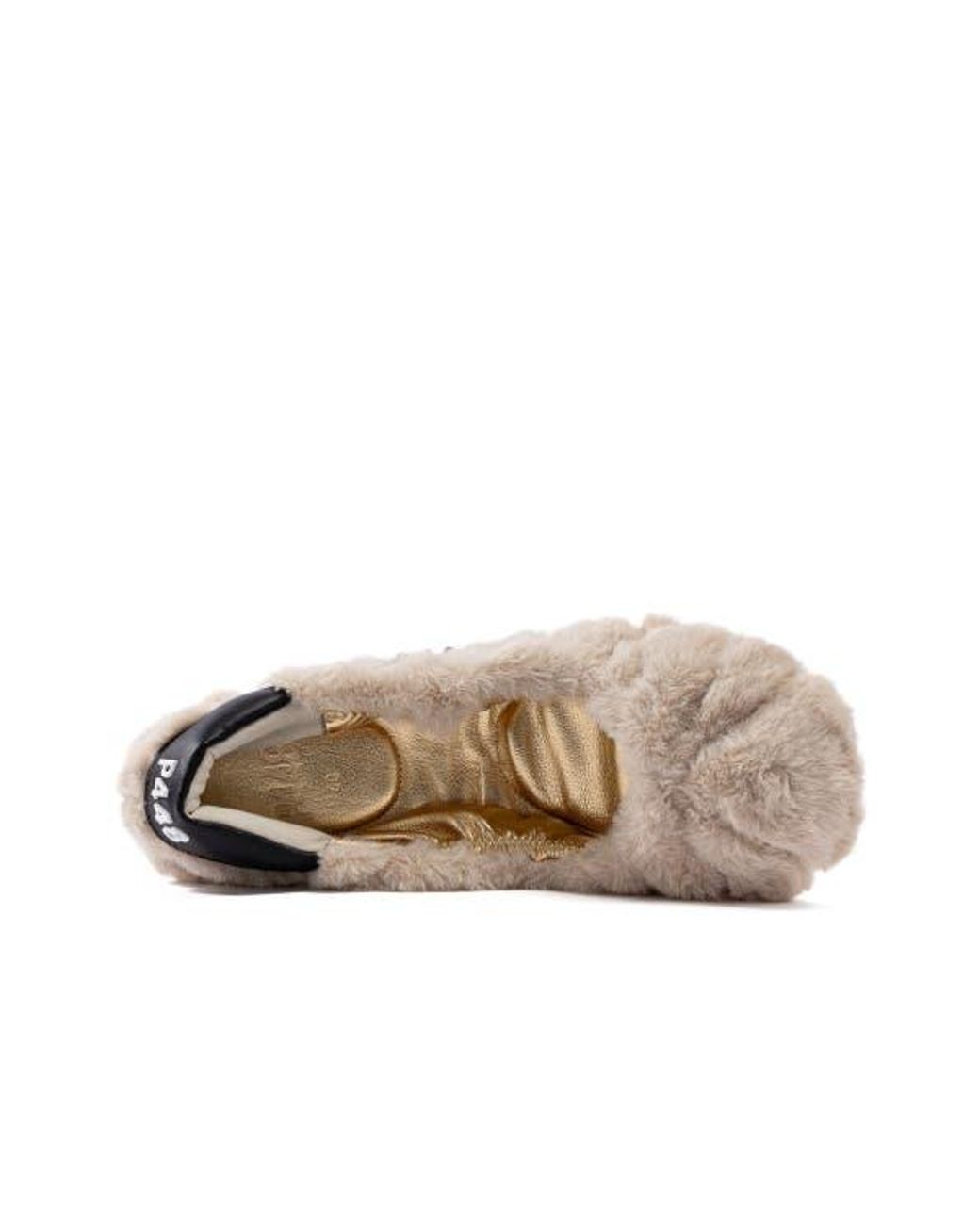 P448 Black Stella Teddy Ballet Flat