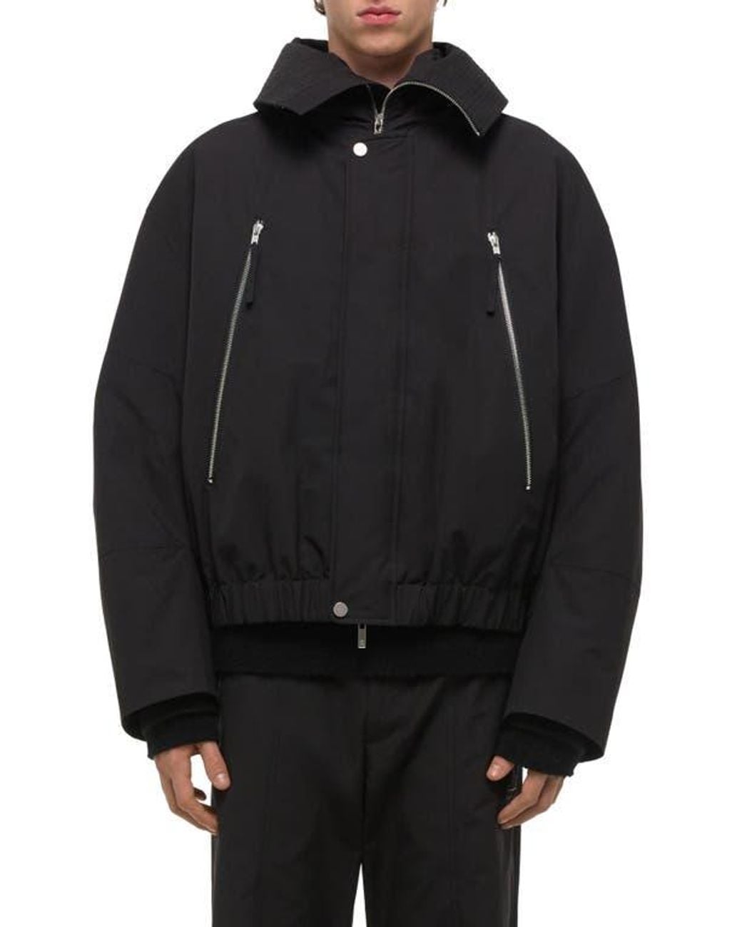 Helmut Lang Black Cotton Blend Bomber Jacket for men