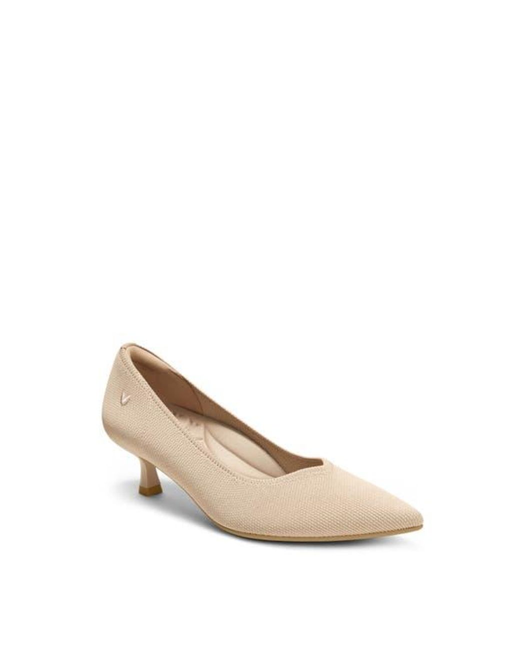 VIVAIA Natural Scarlett Pointed-Toe Kitten Heels