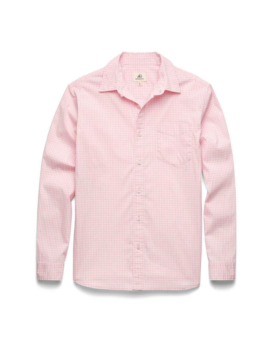 Surfside Supply Pink Brian Gingham Shirt for men