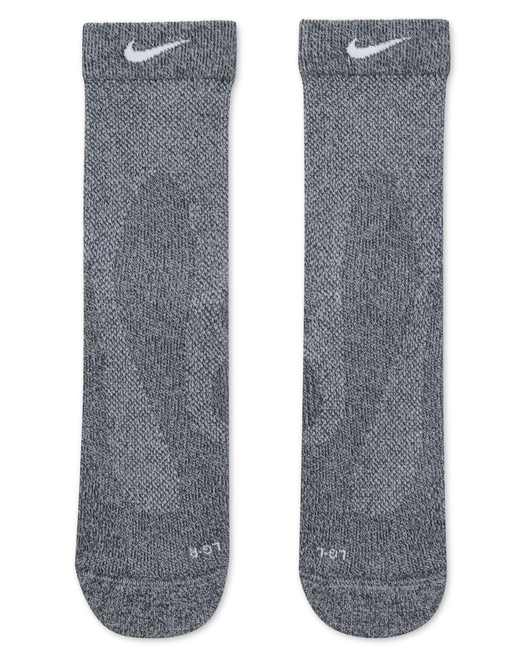 Nike Gray Running Lightweight Micro Crew Socks for men