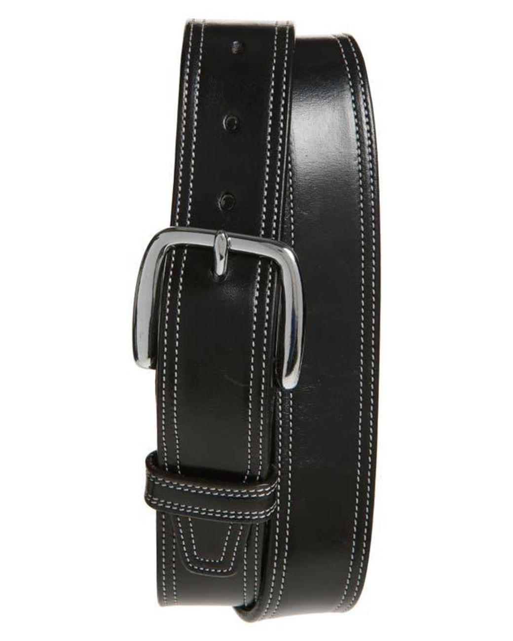 Noah NYC Black Leather Belt for men