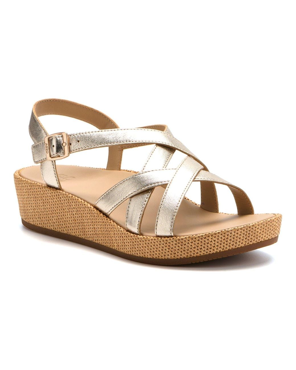ABEO Metallic Soleil Cross Sandal