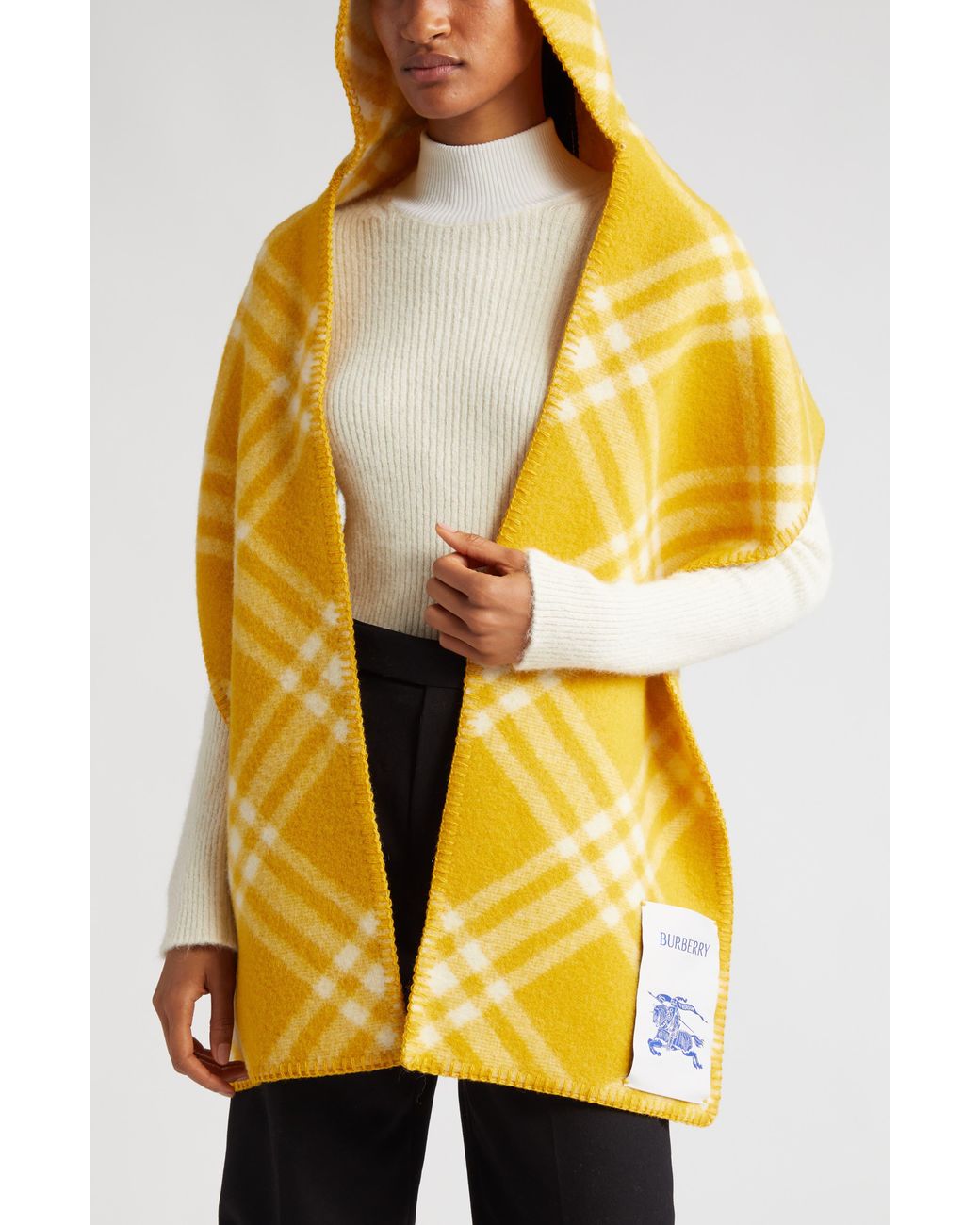 Burberry yellow scarf cheap