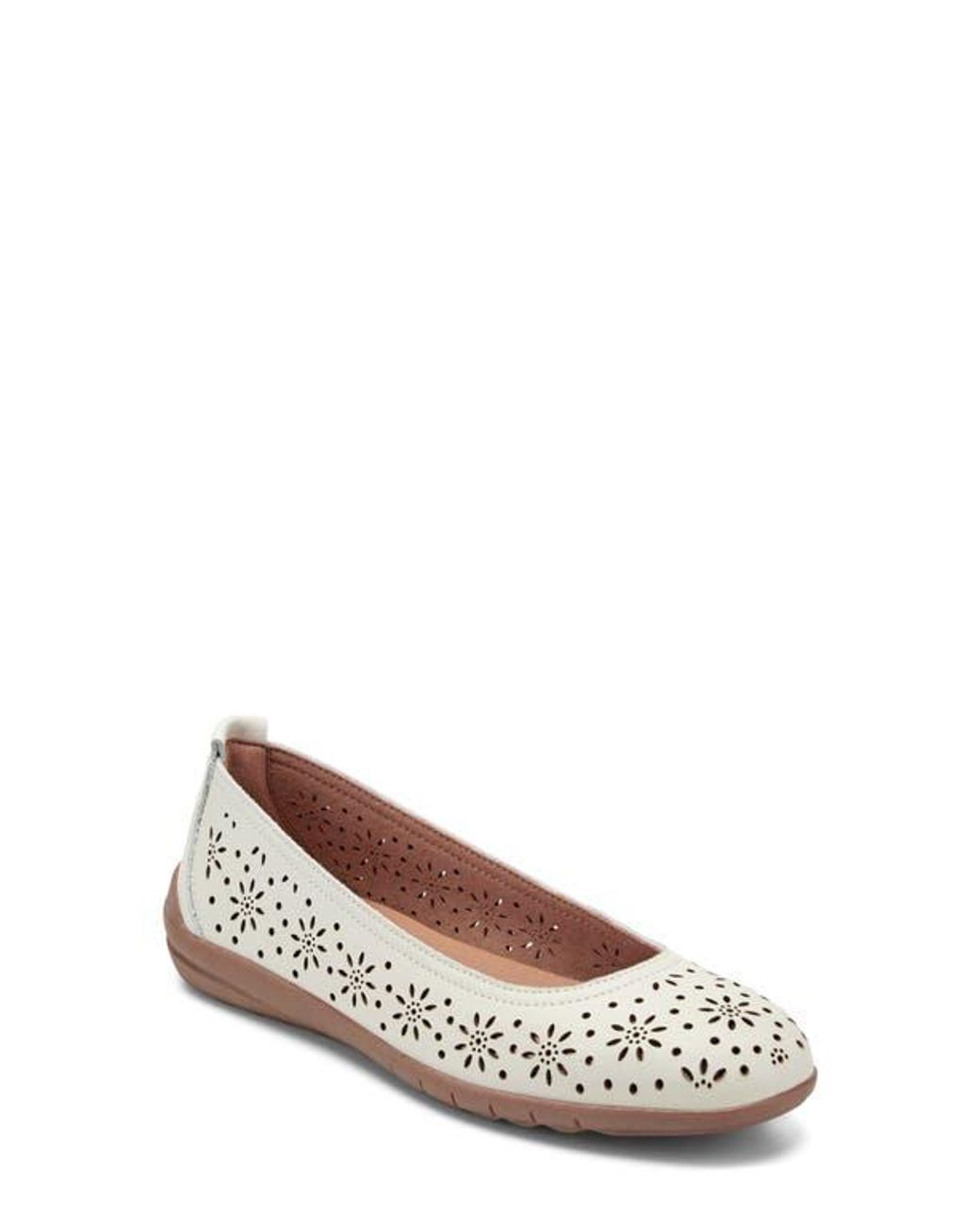 Easy Spirit White Araceli Flat