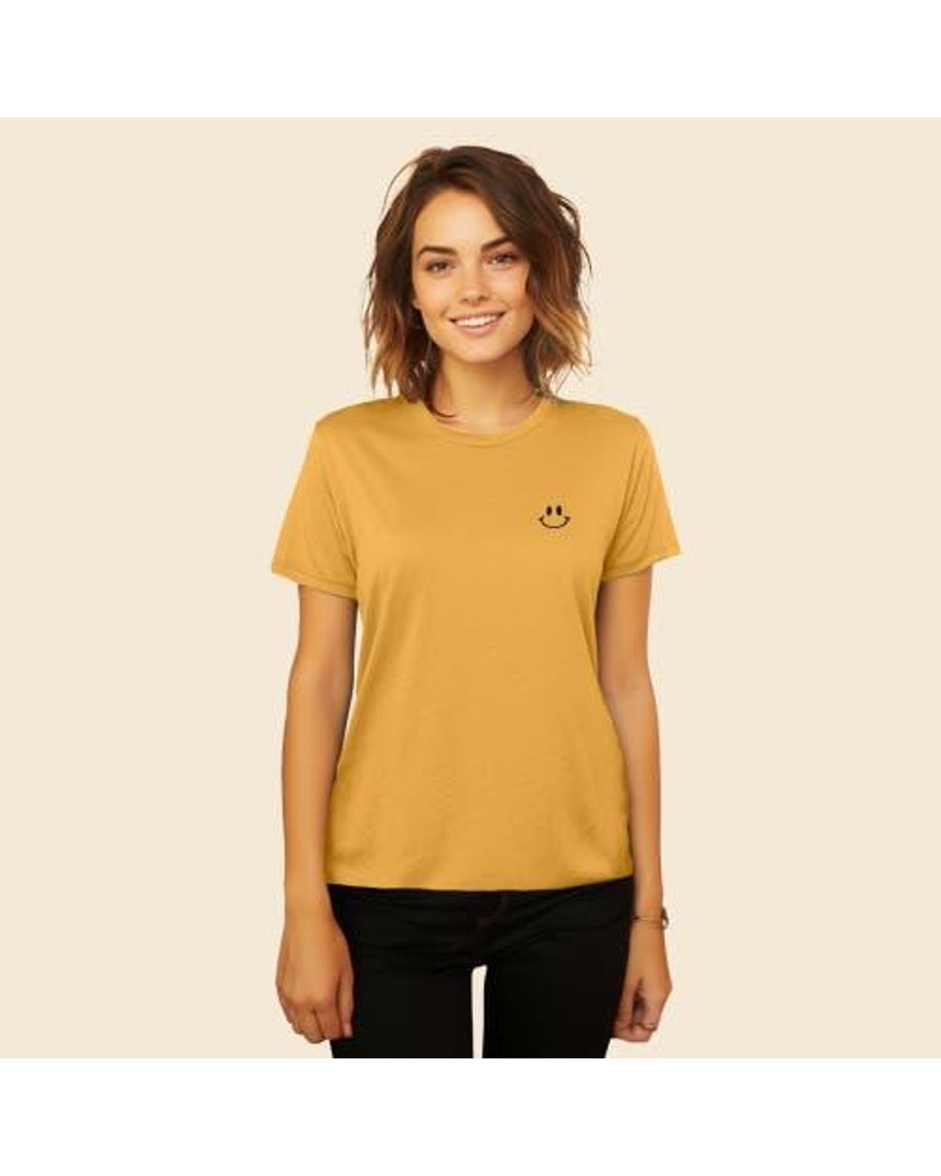 Alix Yellow Smile Face Tee