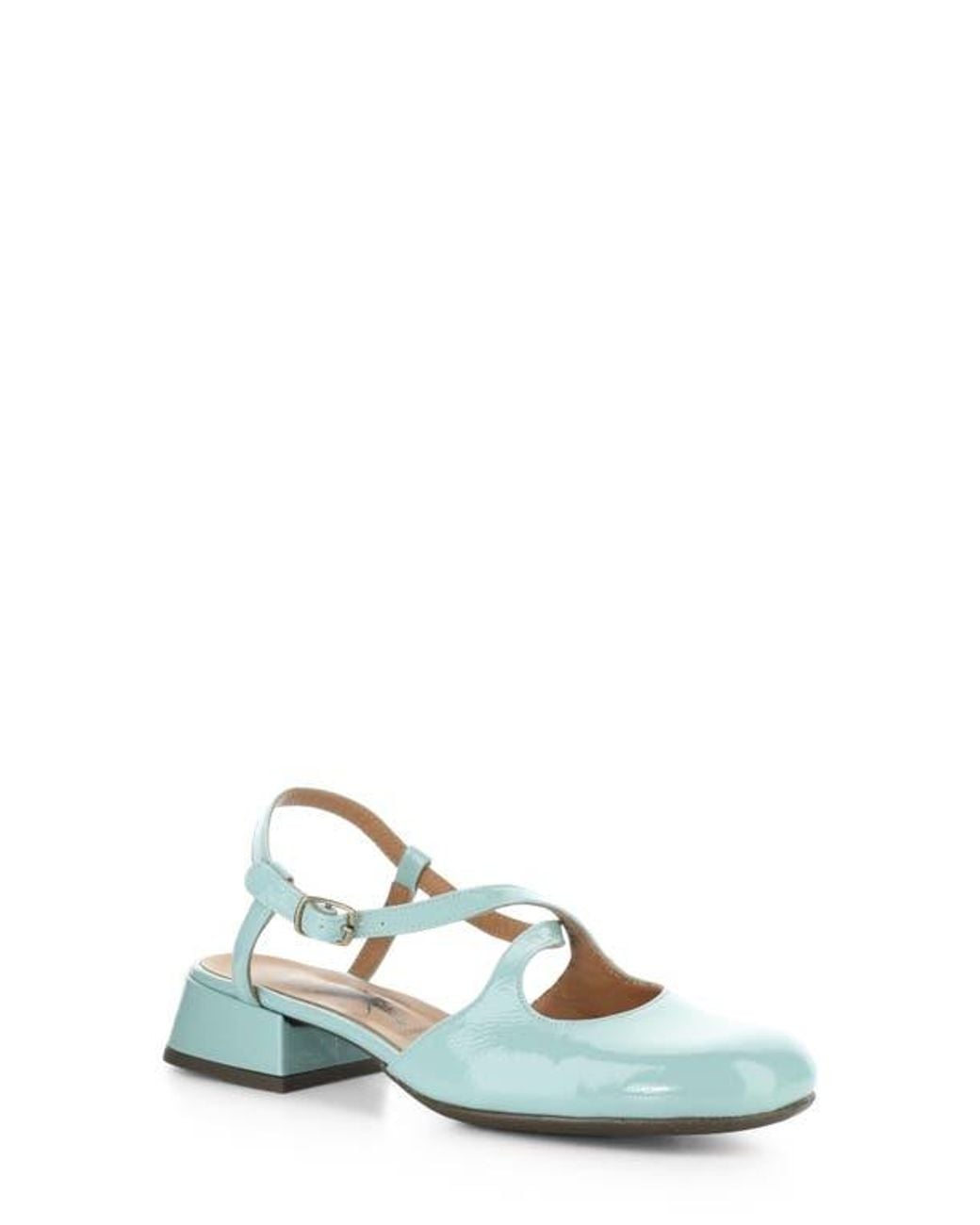 Fly London Blue Cark Ankle Strap Pump