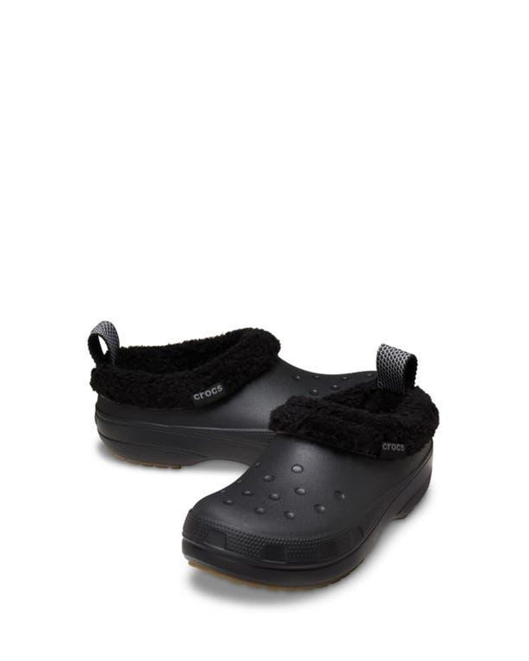 CROCSTM Black Classic Fleece Lined Shorty Clog