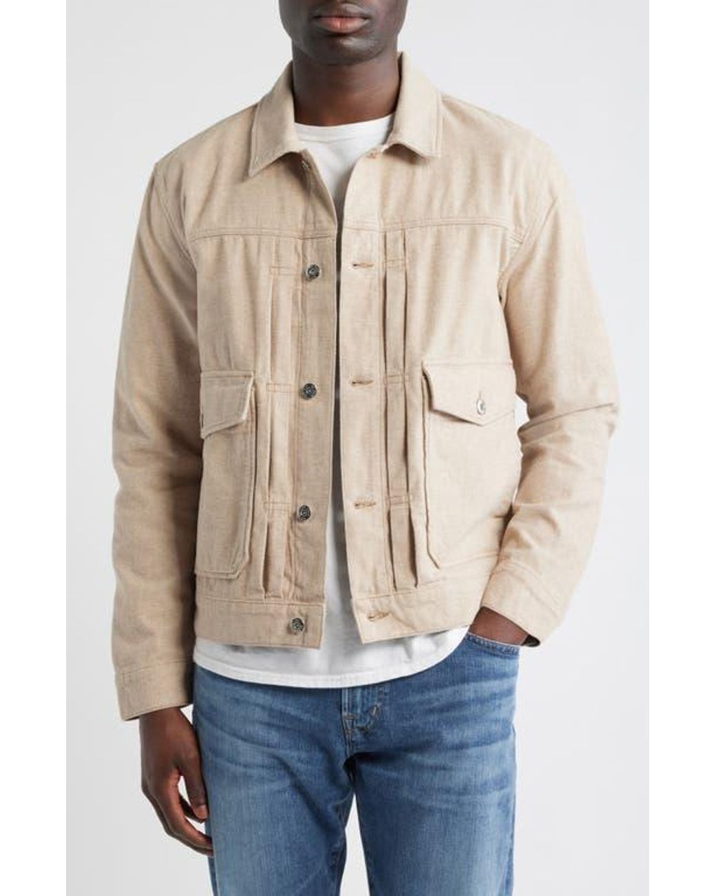 AG Jeans Natural Sid Twill Trucker Jacket for men