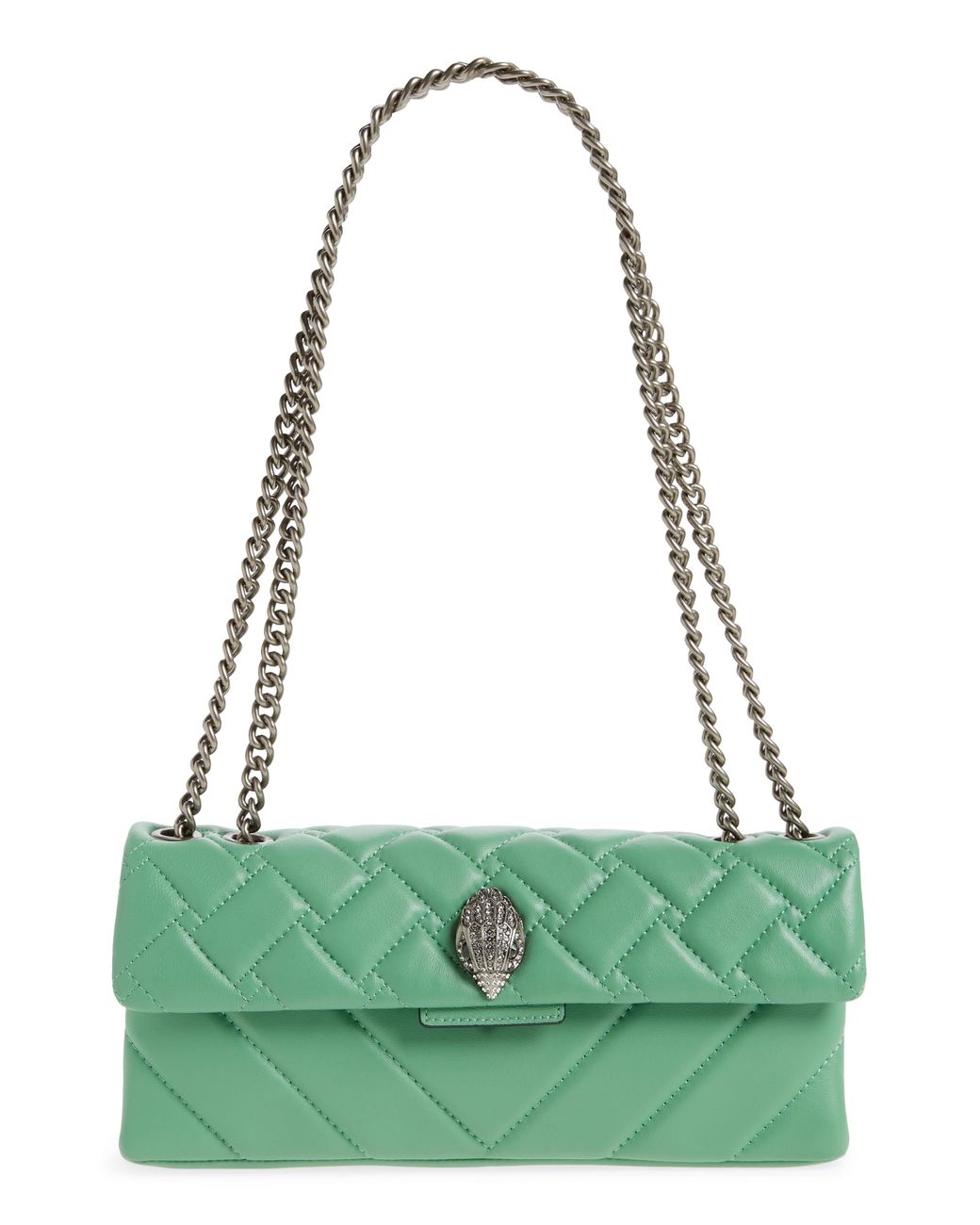 Kurt Geiger Kensington Quilted Leather Shoulder Bag in Light/ Pastel Green (Green) Lyst