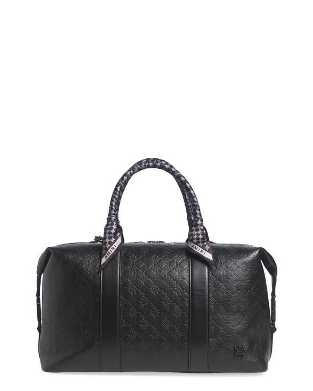 Amiri Ma Quad Debossed Leather Duffle Bag in Black for Men | Lyst