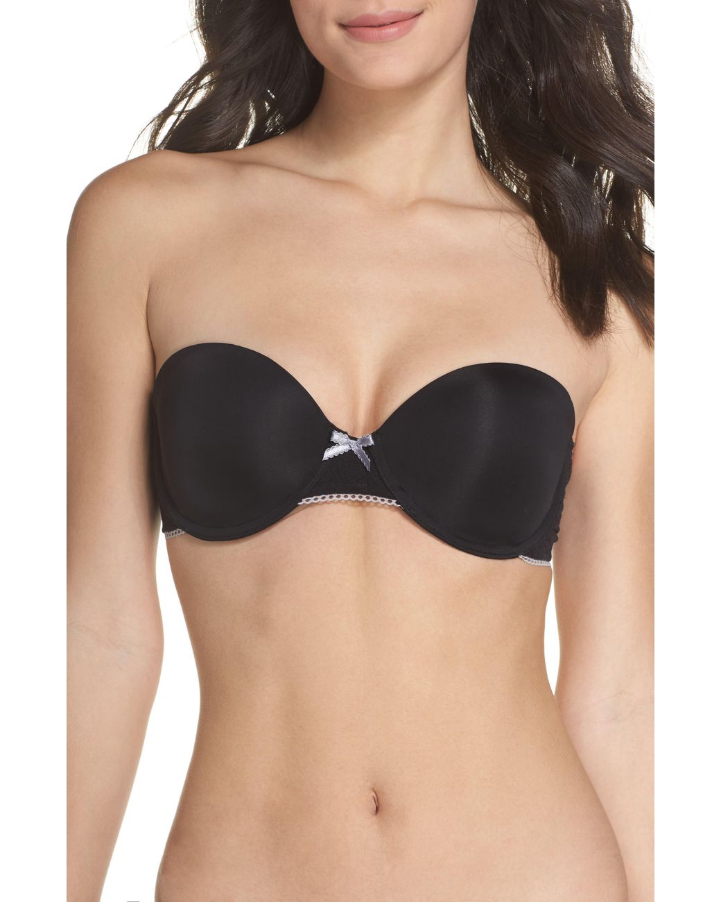 B.tempt'd Black Modern Method Strapless Underwire Bra