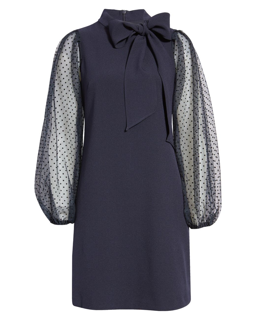 Vince Camuto Bow Neck Long Sleeve Shift 