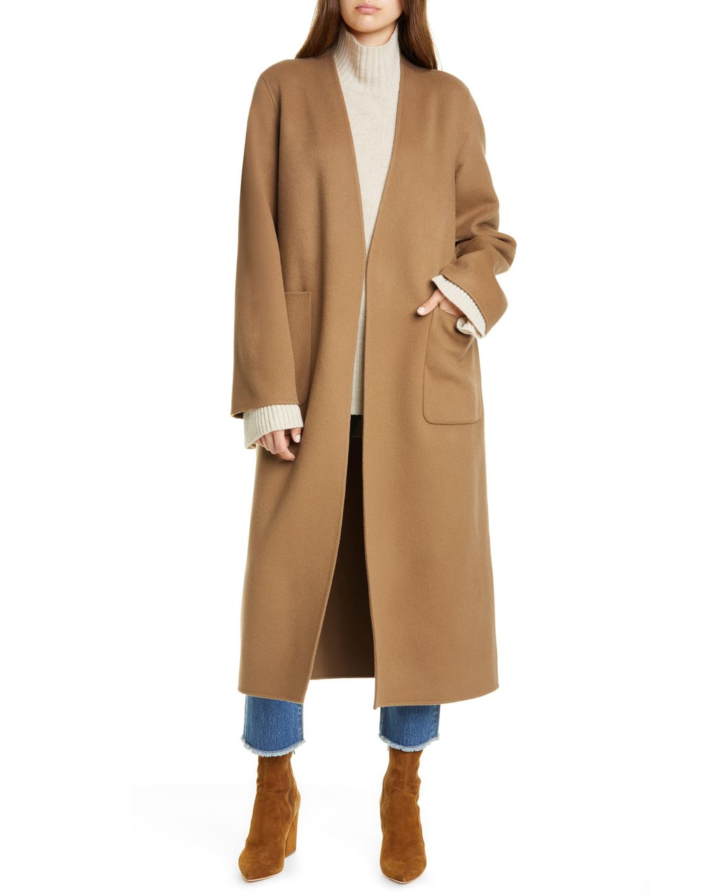 frame double face wrap coat