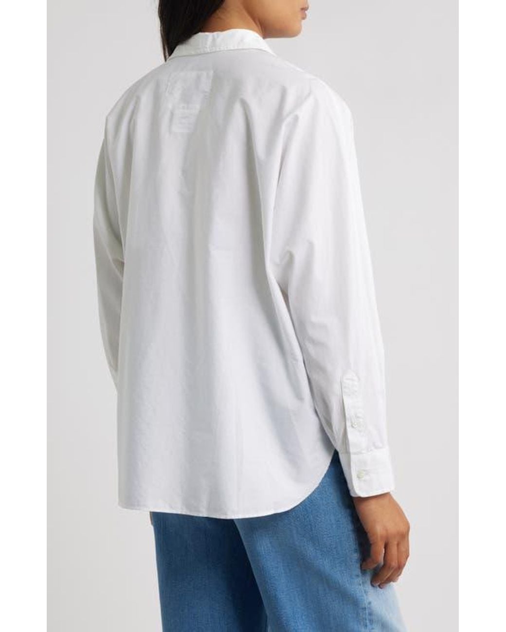 Frank & Eileen White Continuous Button-Up Shirt