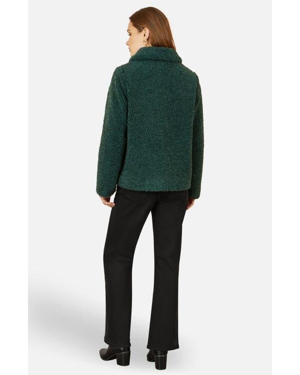 Yumi' Green Short Teddy Bear Jacket