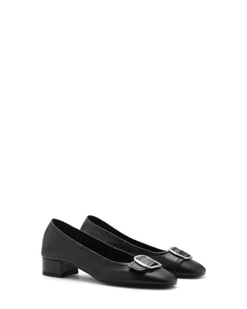 Mango Black Buckle Pump