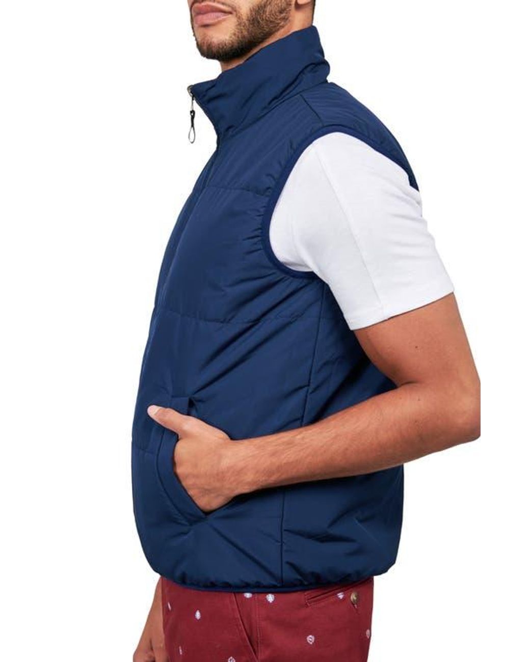 Con.struct Blue Reversible Puffer Vest for men