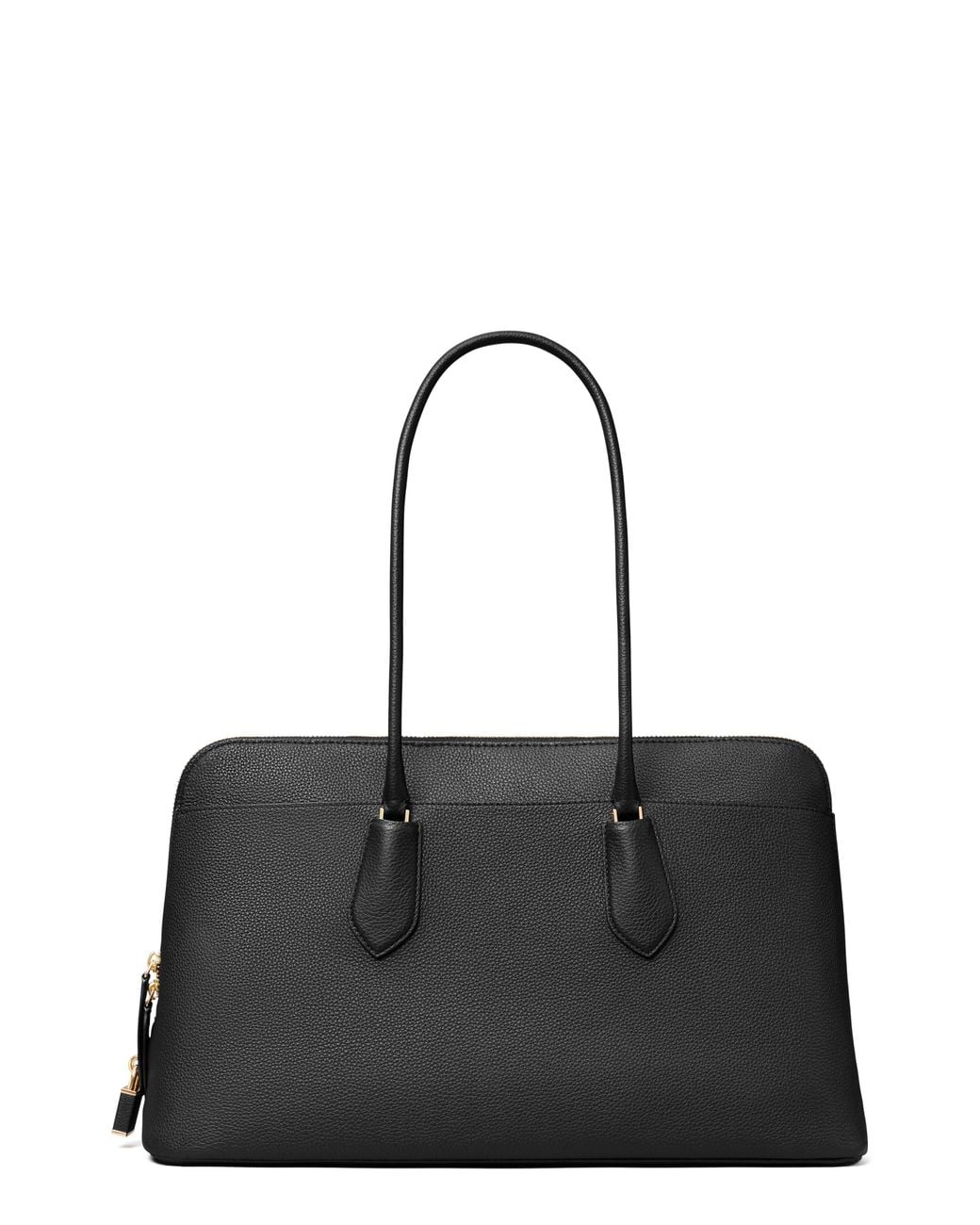 Tory Burch Black Lock Leather Satchel