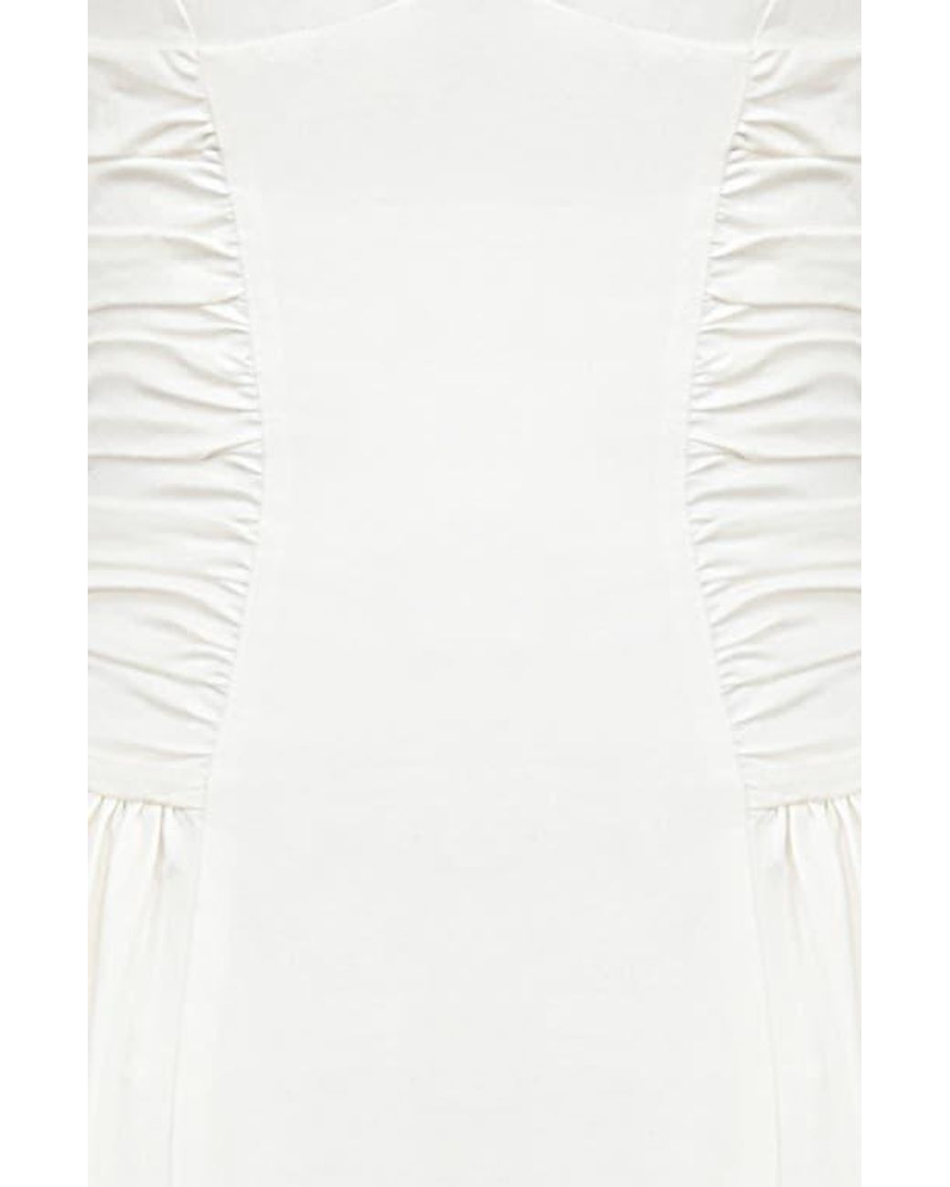 House Of Cb Georgiana Strapless Stretch Cotton Fit & Flare Dress in White | Lyst House Of Cb Georgiana Strapless Stretch Cotton Fit & Flare Dress in White | Lyst