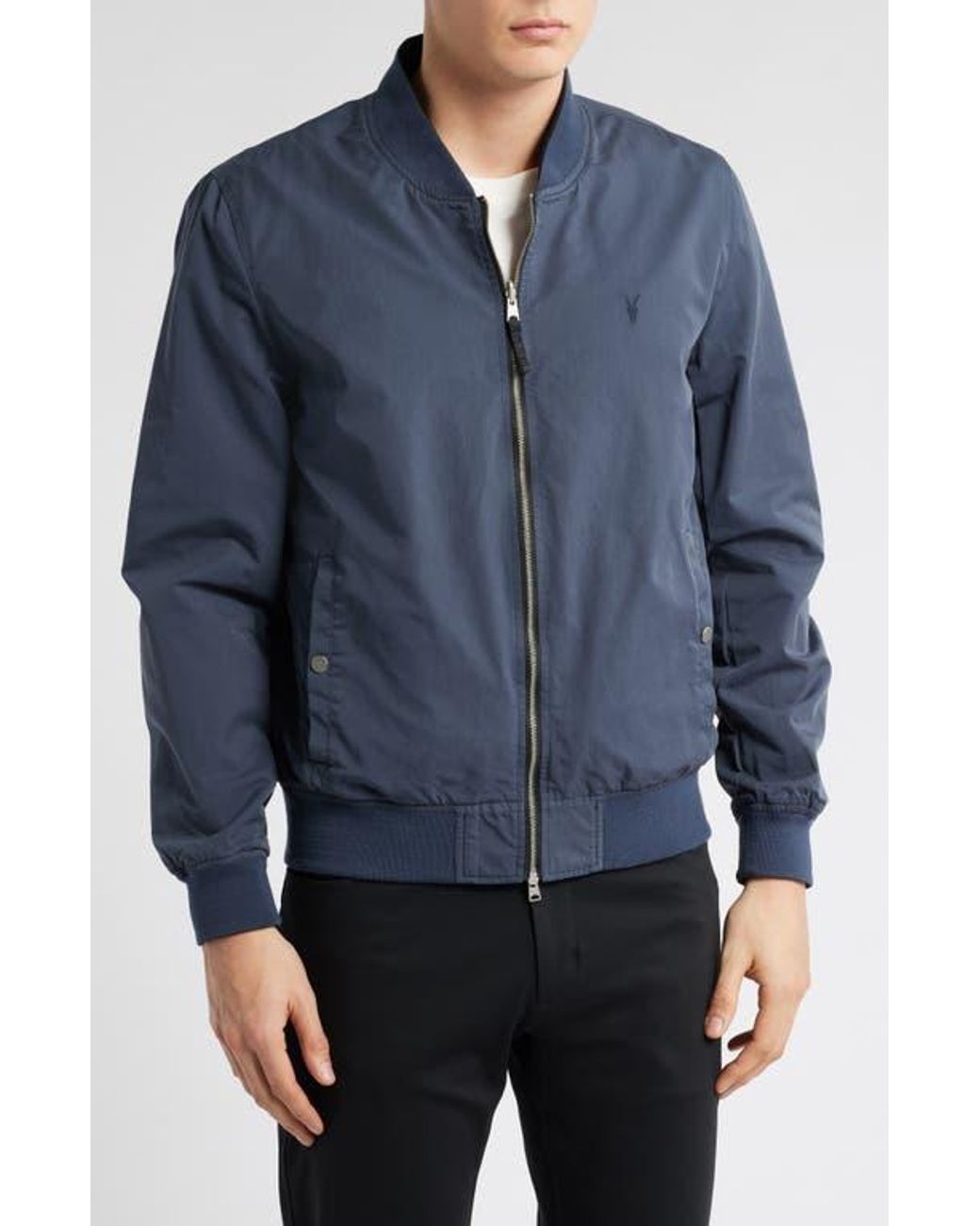 AllSaints Rev Bassett Bomber Giacca Uomo - Reversibile In Misto Cotone Con Ricamo Teschio Ramskull - 3