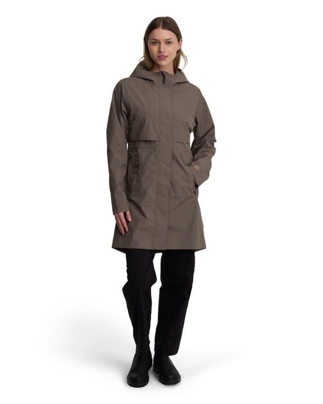 Tentree Brown Nimbus Long Rain Jacket