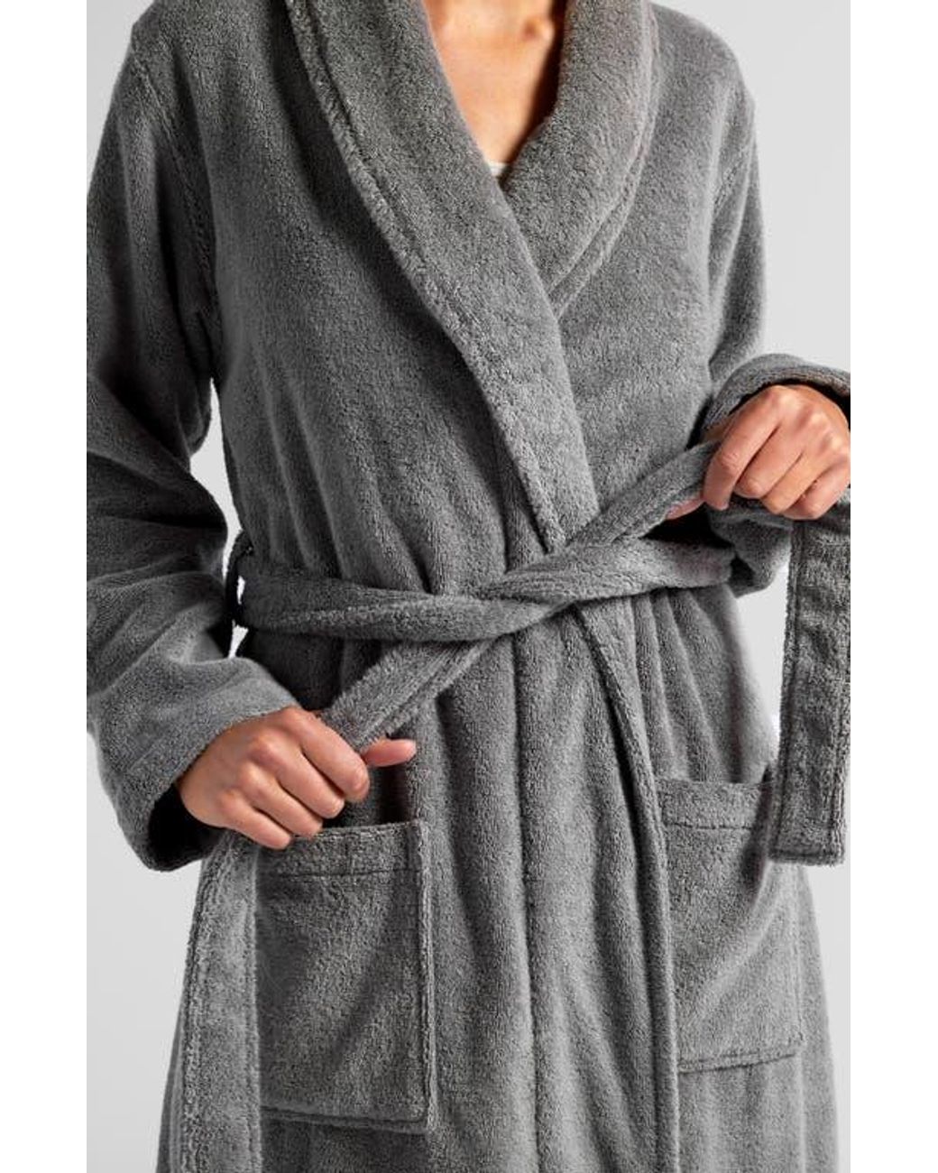 Troscan Robe Parachute Classic Turkish Cotton Robe in Gray | Lyst