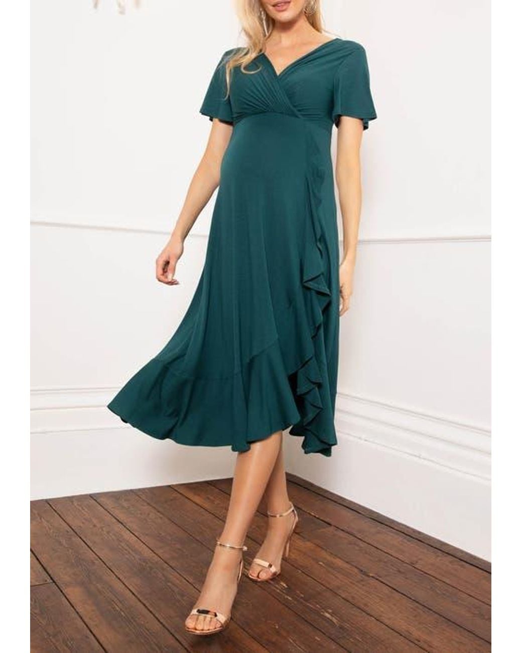 Tiffany Rose Maternity Waterfall Midi Maternity Dress in Blue | Lyst Tiffany Rose Maternity Waterfall Midi Maternity Dress in Blue | Lyst