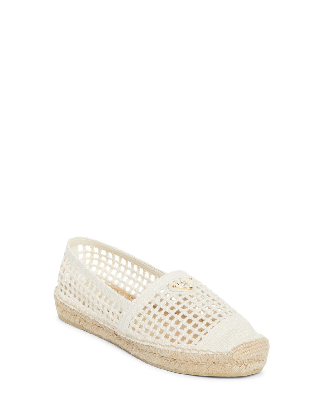 Prada White Crochet Espadrille