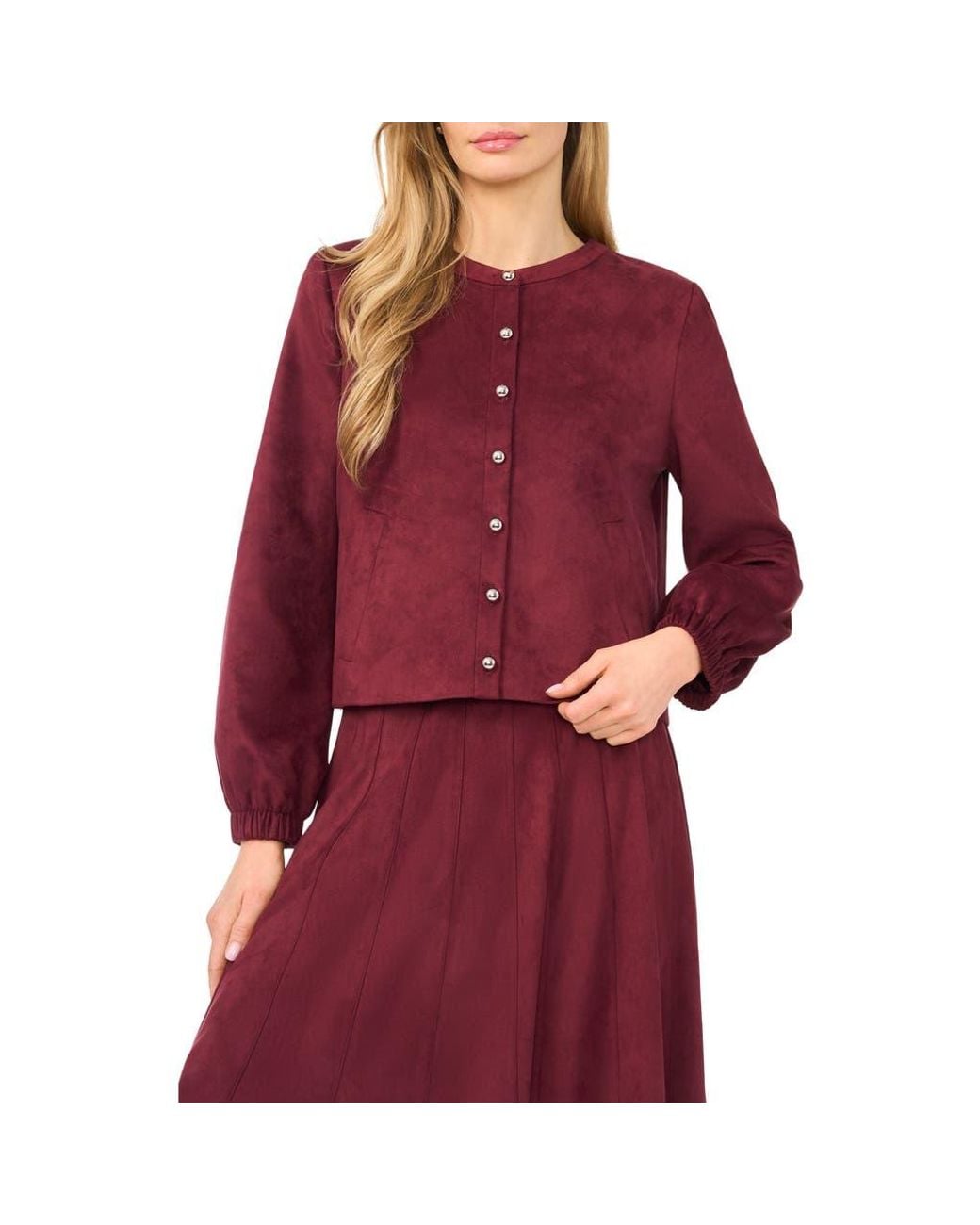 Halogen® Red Faux Suede Jacket