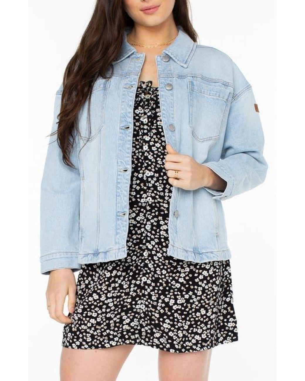 Roxy Blue Beach Babe Denim Jacket