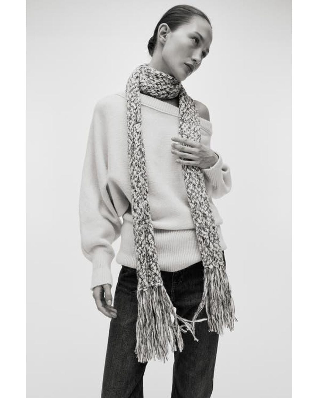 H&M Natural One-Shoulder Jumper
