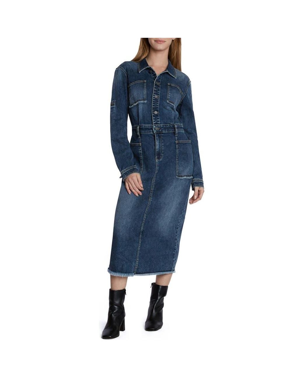 Wash Lab Denim Nora Long Sleeve Denim Maxi Shirtdress in Blue | Lyst Wash Lab Denim Nora Long Sleeve Denim Maxi Shirtdress in Blue | Lyst