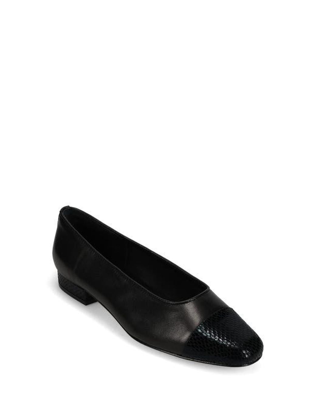Vaneli Black Cap Toe Flat