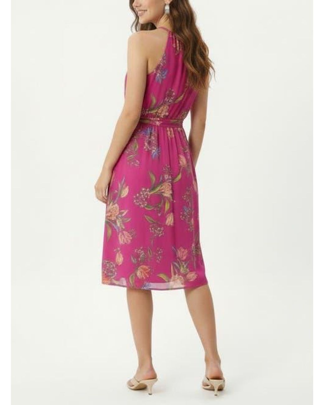 Rachel Roy Pink Jinx Sleeveless Belted Midi Dress