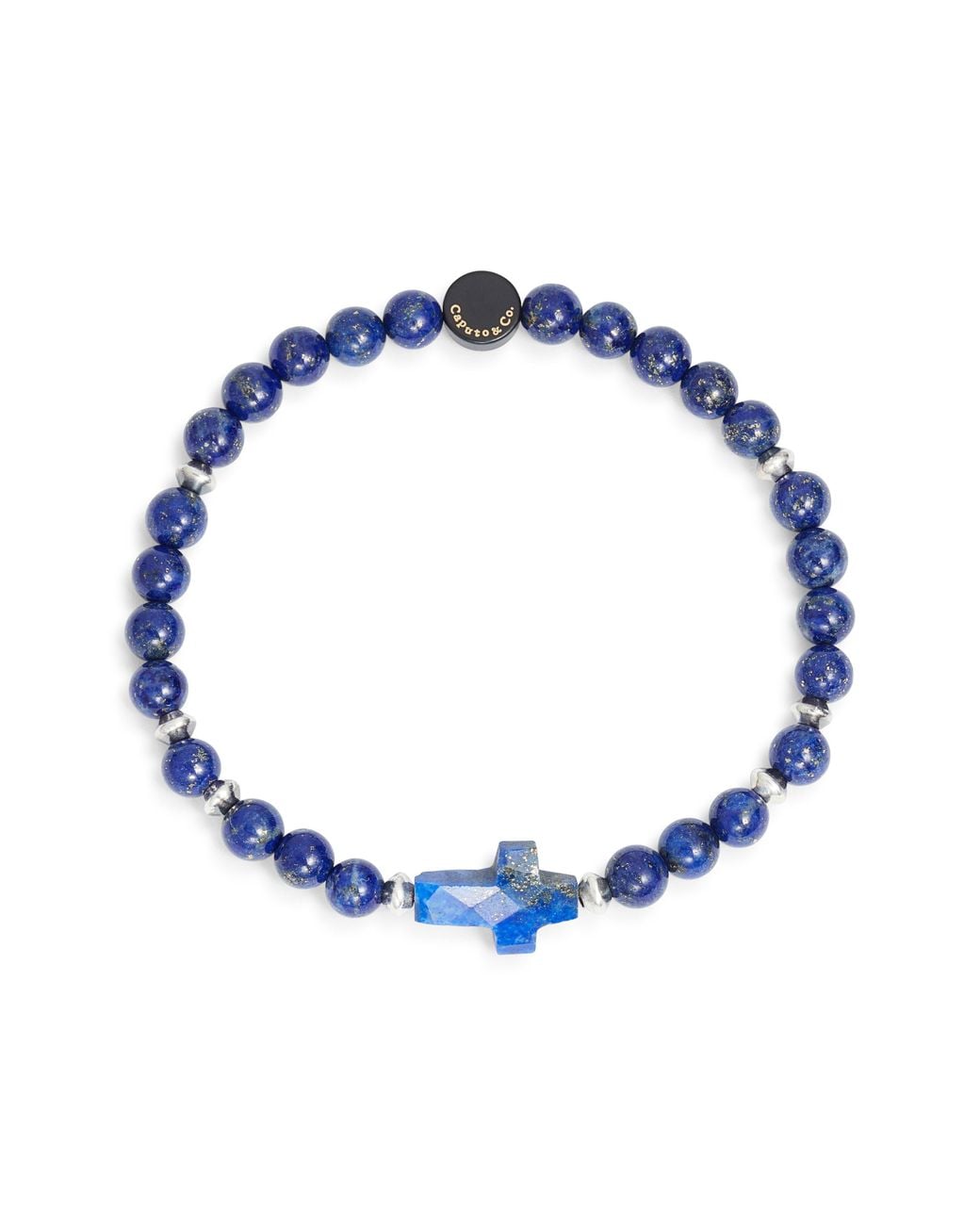Caputo & Co. Blue Cross Bracelet for men