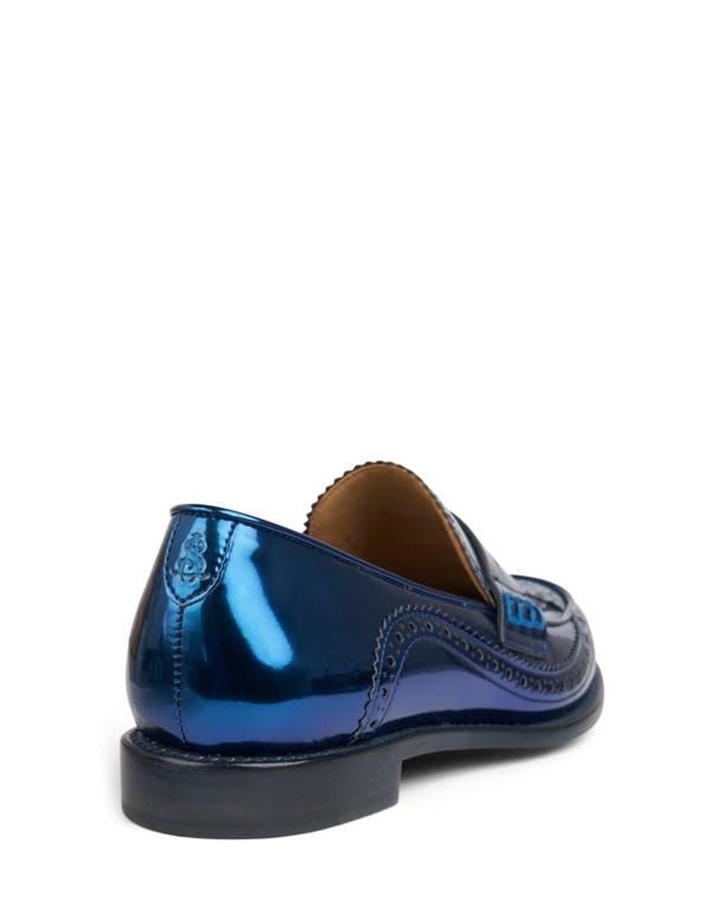 The Office of Angela Scott Blue Lace Up Loafers The Office of Angela Scott Ms. Charlotte Loafers - Single  main image 4