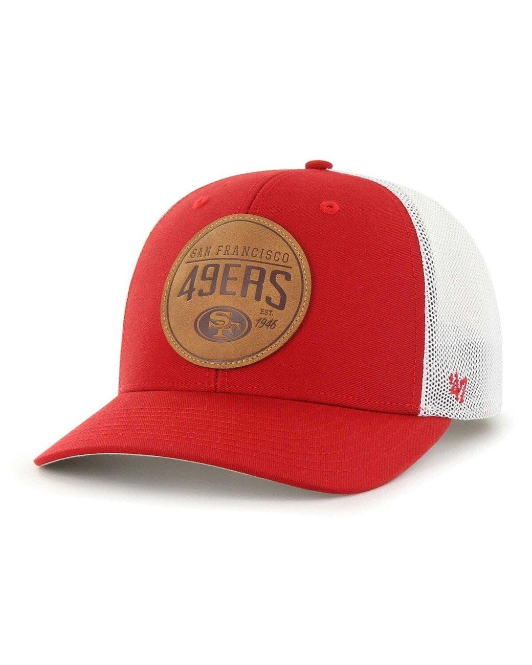 47 San Francisco 49ers Leather Head Flex Hat At Nordstrom in Red for Men