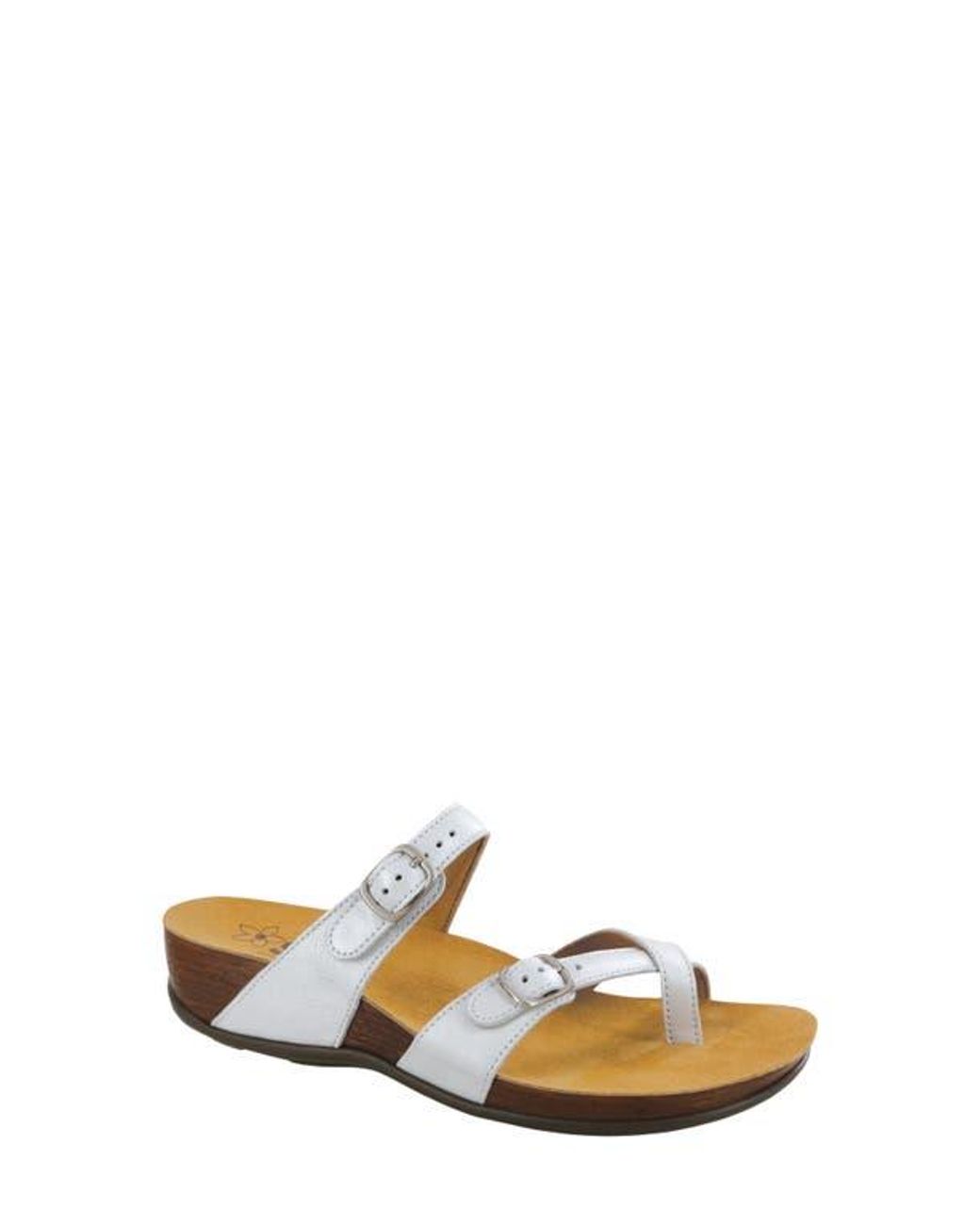 SAS White Shelly Sandal